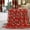 Poinsettia, variant on Holiday Printed Fleece Throw Blanket, Reindeer Design, 50" x 60"