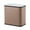 Brown, variant on 1.3 Gallon Trash Can, Stainless Steel Kitchen Garbage Bin with Inner Bucket and Charcoal Filter for Kitchen Bedroom Office - Brown