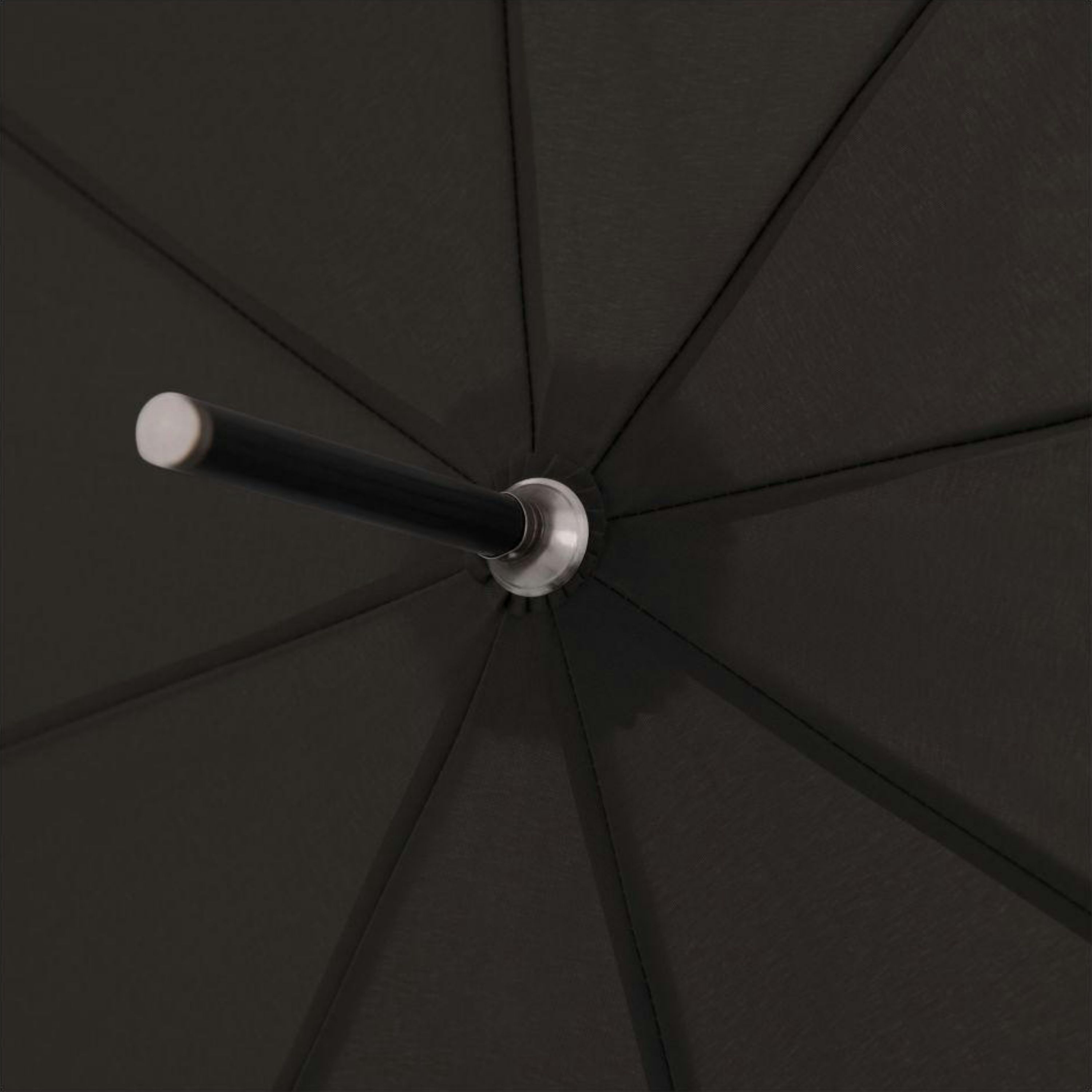 Knirps A.760 Curved Handle Rain Umbrella for Adults in Black – 42" Windproof Automatic Open Canopy, Ultra Lightweight Steel Aluminum Frame with Large Button, Rounded Tips, Polyester Case Included
