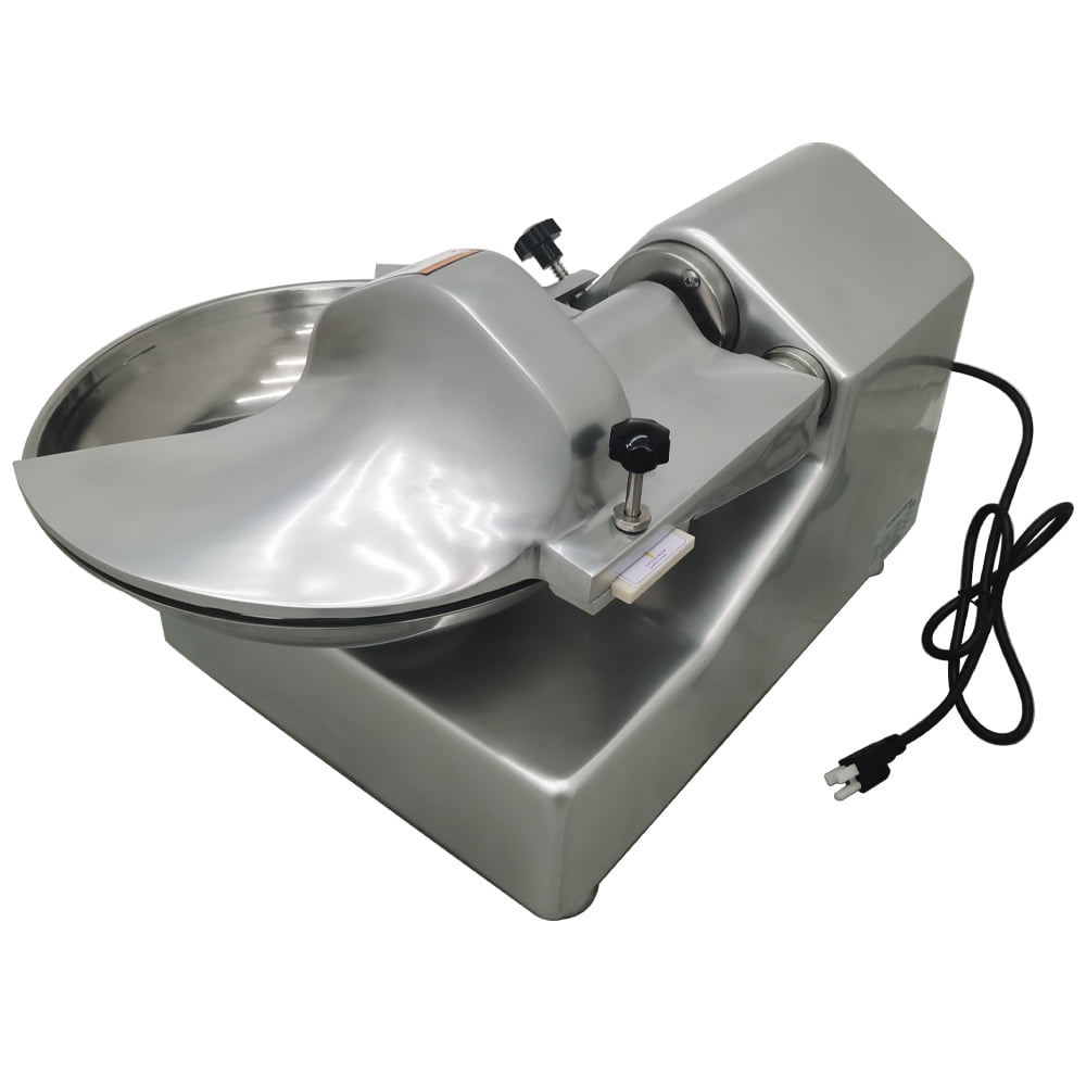 5.5L Meat Vegetable Fruit Chopper Shredder Cutter Ginger Garlic Grinder Food Processor with 15" Rotary Bowl 1400r/min 110V