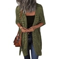 thumbnail image 5 of Zeagoo Womens Crochet Kimono Cardigan Open Front Knit Hollow Out Lightweight Cover Up with Tassel, 5 of 7