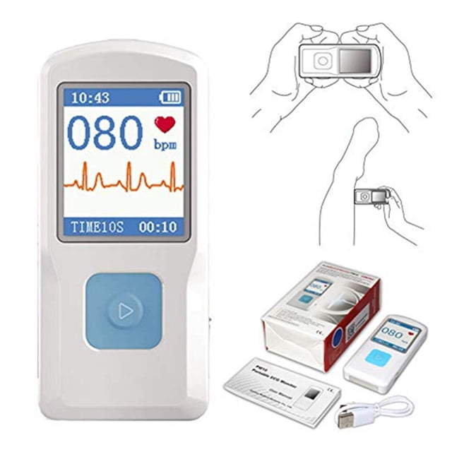 Monitor ECG CONTEC PM10 Bluetooth Frecuencia Cardíaca Pantalla LCD