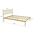 thumbnail image 7 of Metal Bed Frame Vintage Look, Metal Platform Bed with Headboard, Sturdy Slats, Mattress Foundation No Box Spring Needed, 7 of 7