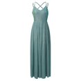 thumbnail image 3 of Vedolay Summer Dresses For Women Women's Summer Sleeveless Loose Maxi Dress Formal Long Dress with Pockets,Green S, 3 of 5