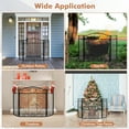thumbnail image 3 of Kadyn Fireplace Screen, Fire Place Gate Protector, 3-Panel Freestanding Fireplace Screen Folded Fire Doors-Black, 3 of 10