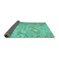 thumbnail image 2 of Ahgly Company Indoor Square Southwestern Turquoise Blue Country Area Rugs, 7' Square, 2 of 4