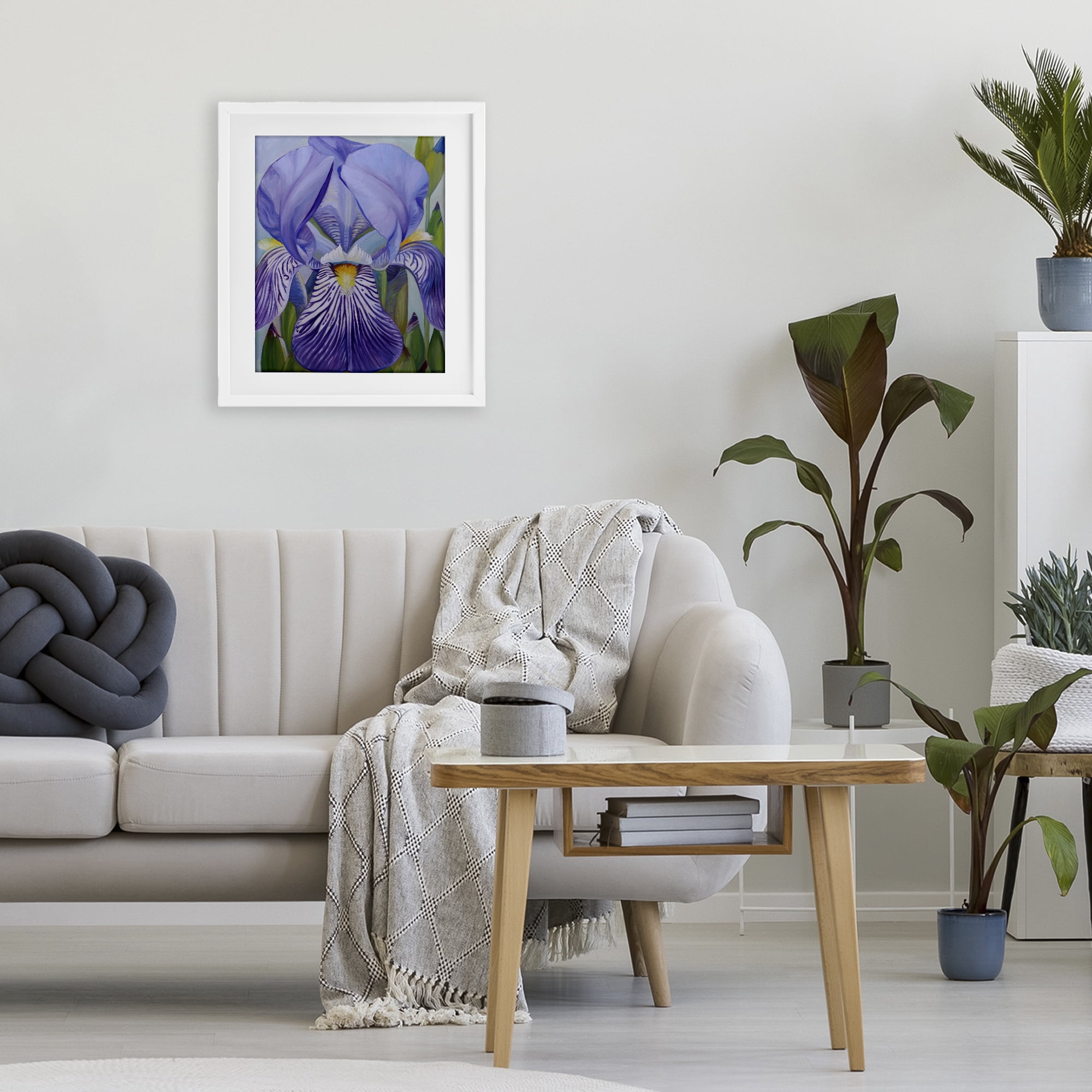 Stupell Industries Blooming Purple Iris Petals White Framed Print Under Glass, design by Violeta Vollmer