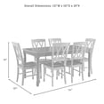thumbnail image 6 of Crosley Furniture Shelby 7-Piece Dining Table Set For 6, 6 of 9