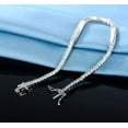 thumbnail image 2 of GEMSME Tennis Bracelets for Women Cubic Zirconia Bracelet 18K White Gold Plated 2MM Round CZ Dainty Jewelry 8.5 Inch, 2 of 5
