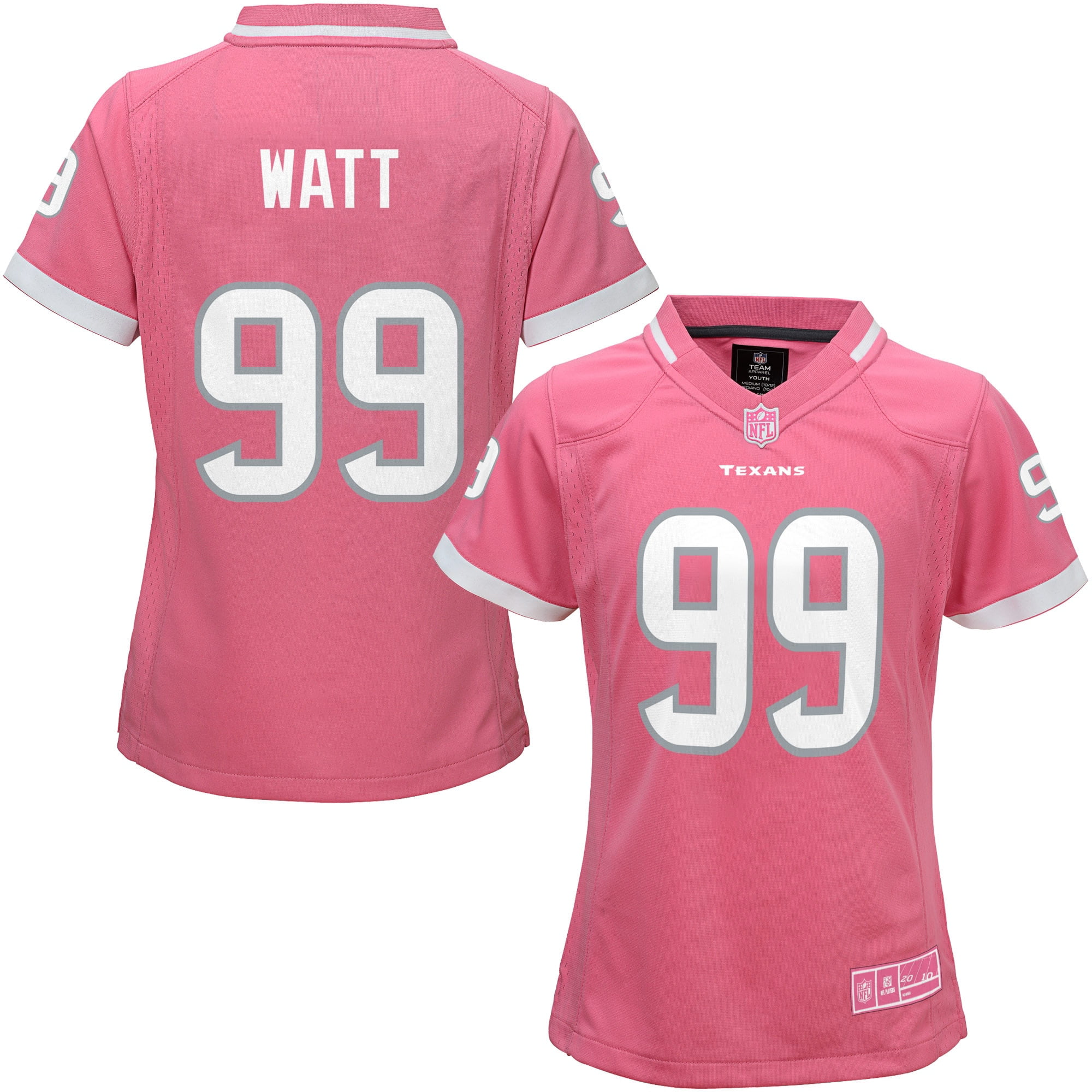 womens pink jj watt jersey