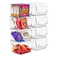 thumbnail image 1 of Sorbus Small Clear Stackable Square Storage Bins, Open Front Acrylic Pantry Organizer, 8-Pack, 1 of 12