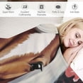 thumbnail image 3 of JEUXUS  Just A Girl Who Loves Horses Blanket Soft Cozy Throw Fuzzy Blankets for Gift Picnic Summer for Women Men Kids for Couch House Travel Full Siz, 3 of 6