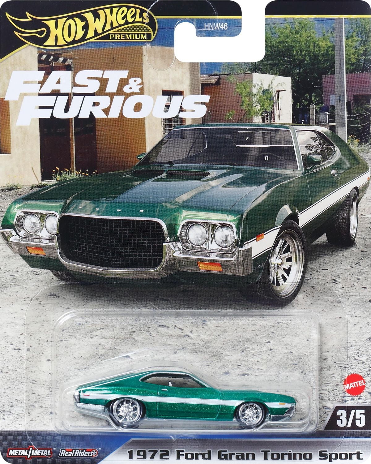 Hot Wheels Fast & Furious Véhicule de Sport Ford Gran Torino de 72'