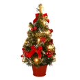 thumbnail image 2 of de Navidad de mesa con luces, miniárbol de Navidad artesanal, decoración del hogar, adorno navideño para oficina, año Nuevo, Navidad interior 20 luces 40cm BLESIY Árbol de mesa, 2 of 8