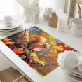 thumbnail image 5 of Cute Squirrel Placemats Set of 12 Maple Leaves in Fall Heat Insulated Linen Place Mats, Washable Stain-Proof Table Mats for Dining Tables Holiday Decor 13x19inch, 5 of 9