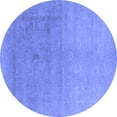 thumbnail image 1 of Ahgly Company Indoor Round Oriental Blue Industrial Area Rugs, 5' Round, 1 of 4
