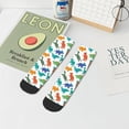 thumbnail image 7 of Fuzoiu Colorful Dinosaur Print Adult Socks, Crew Moisture-wicking Socks, Unisex Cushion Crew Socks,Casual Sports Ankle Socks, 7 of 7