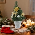 thumbnail image 7 of Hometravel Mini Christmas Tree Plant, Artificial Desktop Holiday Decor, Small Potted Tree Arrangement for Table, Shelf, Indoor Display, 7 of 7