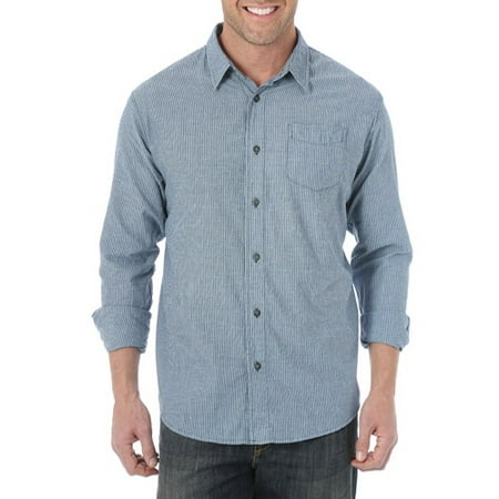 Wrangler - Wjco Mens Long Sleeve Stripe Woven Shirt - Walmart.com