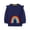 AT1-Dark Blue, variant on Tfken T-Shirts For Girls Toddler Size 12-24 Months Crew Neck Pullover Tee Stretch Loose Long Sleeve Dark Blue Tops