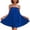 Blue #29, variant on Summer Mini Dresses for Women Linen Spaghetti Strap Ruffle Swing Babydoll Dress Smocked Sleeveless Square Neck A Line Cute Dress 2XL