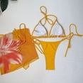 thumbnail image 5 of uublik Women Swimsuits 3 Piece Bikini Set Beach Vacation Bathing Suit with Cover Up Skirt Orange, 5 of 5
