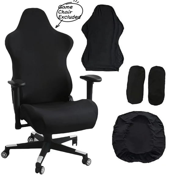 Stretch Chair Protector Slipcovers , Chair Covers for Game chair, Black(Game Chair Excluded)