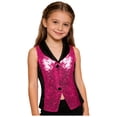 thumbnail image 3 of iiniim Girls Sequin Vest V Neck Sleeveless Waistcoat Sparkly Festive Party Formal Dance Tank Top Hot Pink 10, 3 of 7