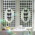 Windows Rainbow Ribbons Window Privacy Film Decorative, Black Ribbon Bows Stained Glass Window ...