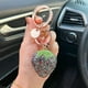thumbnail image 1 of LLavero de corazón rojo fresa con diamantes de imitación de arcilla para mujer y niña, joyería de fruta, llavero de coche bonito, llaveros para mujer xuanjing unisex, 1 of 2