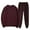 Wine, variant on Dagugfen 2 Piece Sets for Men Jogger Sweatpants Long Sleeve Sweatshirts Solid Color Loose Comfy Workout Outfits