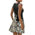 thumbnail image 4 of Beach Dresses for Women Casual Summer, Women's Floral Flared A-Line Swing Dresses Summer Sleeveless Boho Mini Beach Casual Party Dresses Sundress, 4 of 6