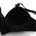 thumbnail image 5 of Tnhcen Underwire Bras 2PC Women's Large Size Non-Steel Ring Gathered Breathable Underwear (Plus Extended Buckle 0.3) Daily Bra No Underwire Women's Underwear Womens Underwear, Black, 36, 5 of 6