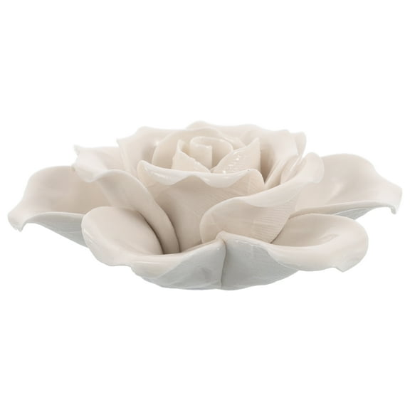 GOOHOCHY Ceramic Rose Wall Decoration 3d Flower Wall Art Creative Porcelain Floral Hanging Decoration for Living Room Bedroom Kitchen