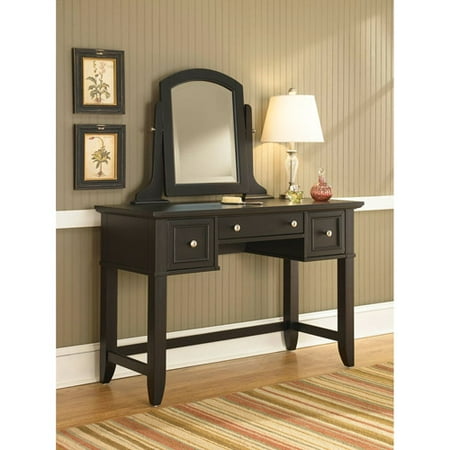 Home Styles Bedford Vanity Table And Mirror Black