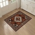 thumbnail image 3 of ODIKA 3'x5' Washable Area Rug Non-Slip, Flatweave, Easy Care Large Wildlife Geometric Border Neutral Decorative Livingroom for Hallway, Laundry Room, 3 of 7