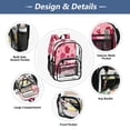 thumbnail image 5 of PVC Transparent Backpacks Clear Backpack for Travel and Outings Red Valentine's Day Pattern, 5 of 7