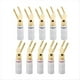 thumbnail image 1 of 10 Conectores Banana Tipo y/U para Cable de Audio de Altavoz, Conector de Tornillo de Bloqueo, Conector de Horquilla y Conector Banana., 1 of 6