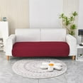 thumbnail image 4 of LYCAQL Reversible Couch Cover for 3 Cushion Couch Sofa Cover for Dogs Water Resistant Furniture Protector Cover with Foam Sticks Elastic Straps for Pet Cat (Sofa, Red), 4 of 5