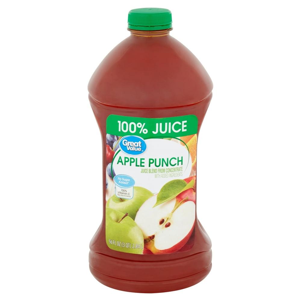 Great Value 100 Apple Punch Juice, 96 Fl. Oz.