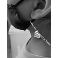 thumbnail image 2 of Silvertone Large ''Grandmother'' Heart with Clear Crystal Silvertone Face Mask Necklace, 2 of 2