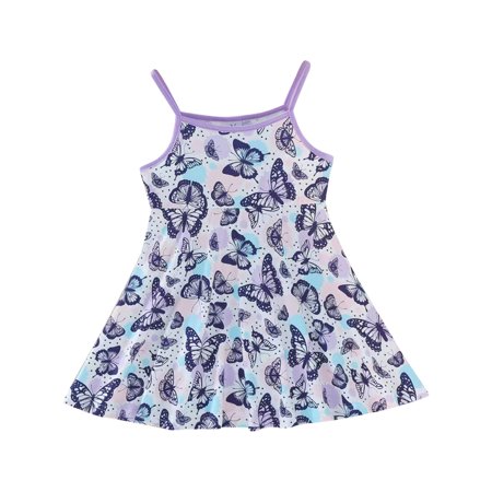 

BSDHBS Little Girl Summer Dresses Girls Toddler Kids Crew Neck Summer Sleeveless Sundress Casual Beach Floral Prints Party Dress