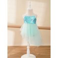 thumbnail image 3 of iiniim Robe de Danse Lyrique à Sequins pour Filles Robe Tutu de Ballet Dos Croisé Justaucorps de Gym une Pièce Tenues de Danse Vert Menthe m, 3 of 7