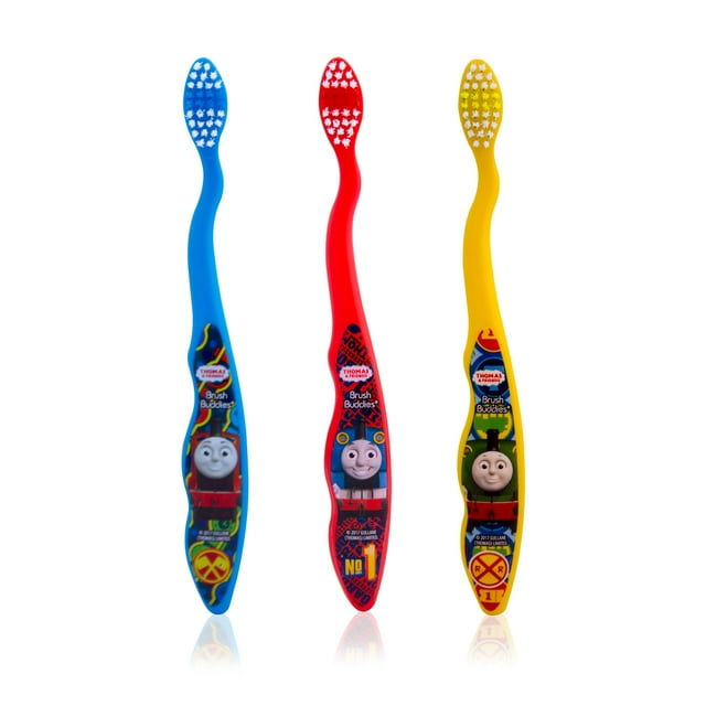 Cepillo de dientes Buddies Thomas & Friends para niños, paquete de 3