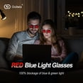 thumbnail image 4 of Gafas para dormir rojas Goiteia que bloquean la luz azul, 4 of 7