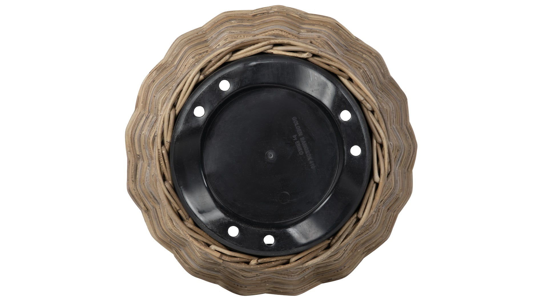 Kouboo Rattan Kobo Indoor & Outdoor Jar Planter Basket with Plastic Pot, Baskets for Indoor Plants Storage Laundry