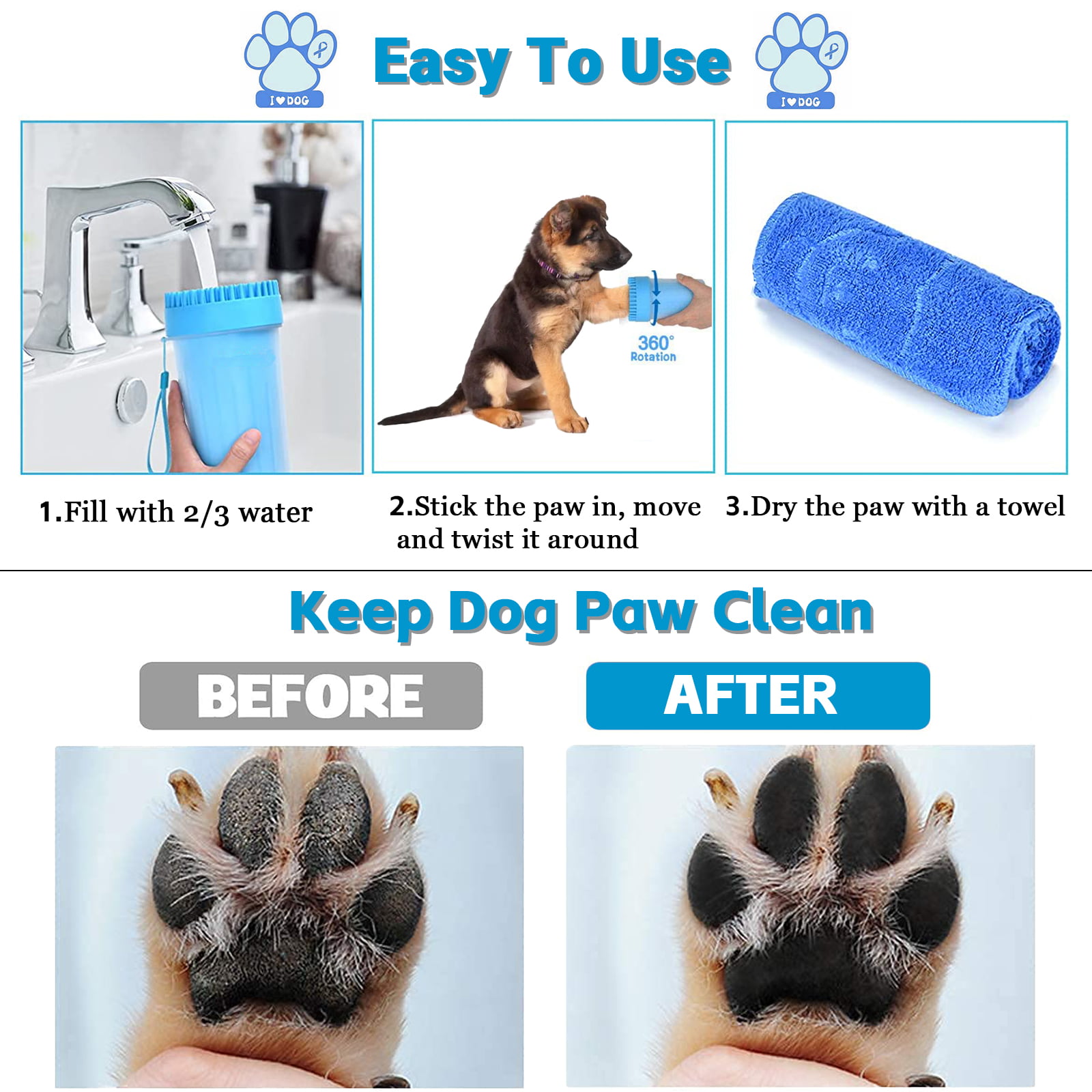 Pet Paw Cleaner Cup Kitten Foot Cleaning Tools Soft Silicone Puppy Cats  Dirty Paw Wash Cup for Household Animal Dog Ornaments