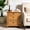 Oak, variant on Traditional 3 Drawers Nightstand, Solid Wood Leg Bedside Table with Large Tabletop, Two-Tone Finish Accent Furniture for Bedroom, Living Room, Oak