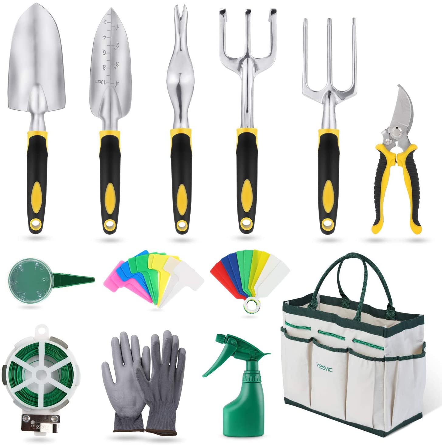 Gardening Tools Kit Set Gift For Gardener Supplies Men Women Tote Bag Organizer 