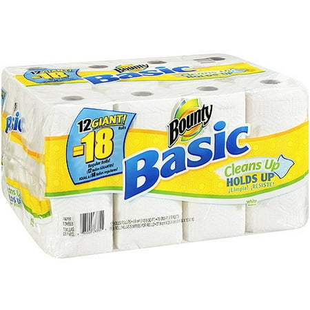 Bounty Basic Paper Towels, 12 Roll count - Walmart.com